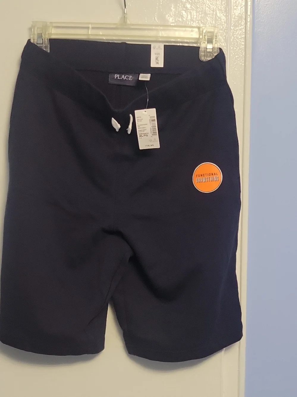 The Children's Place Navy Shorts with Orange Accent